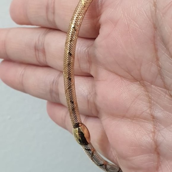 Gold Bracelet - round style mesh 18k - SOLD - Picture 8 of 11
